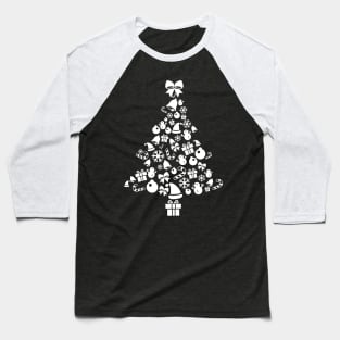 Winter Snowflake White Christmas Baseball T-Shirt